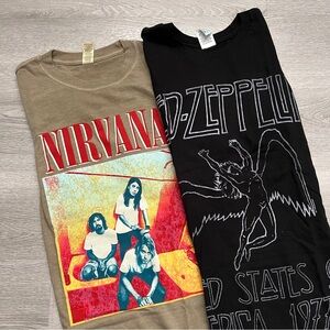 BAND TEE BUNDLE (NIRVANA & LED ZEPPELIN)